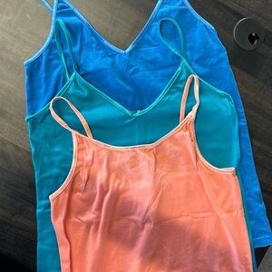 Women's Camisole Set - Blue, Teal, and Peach
